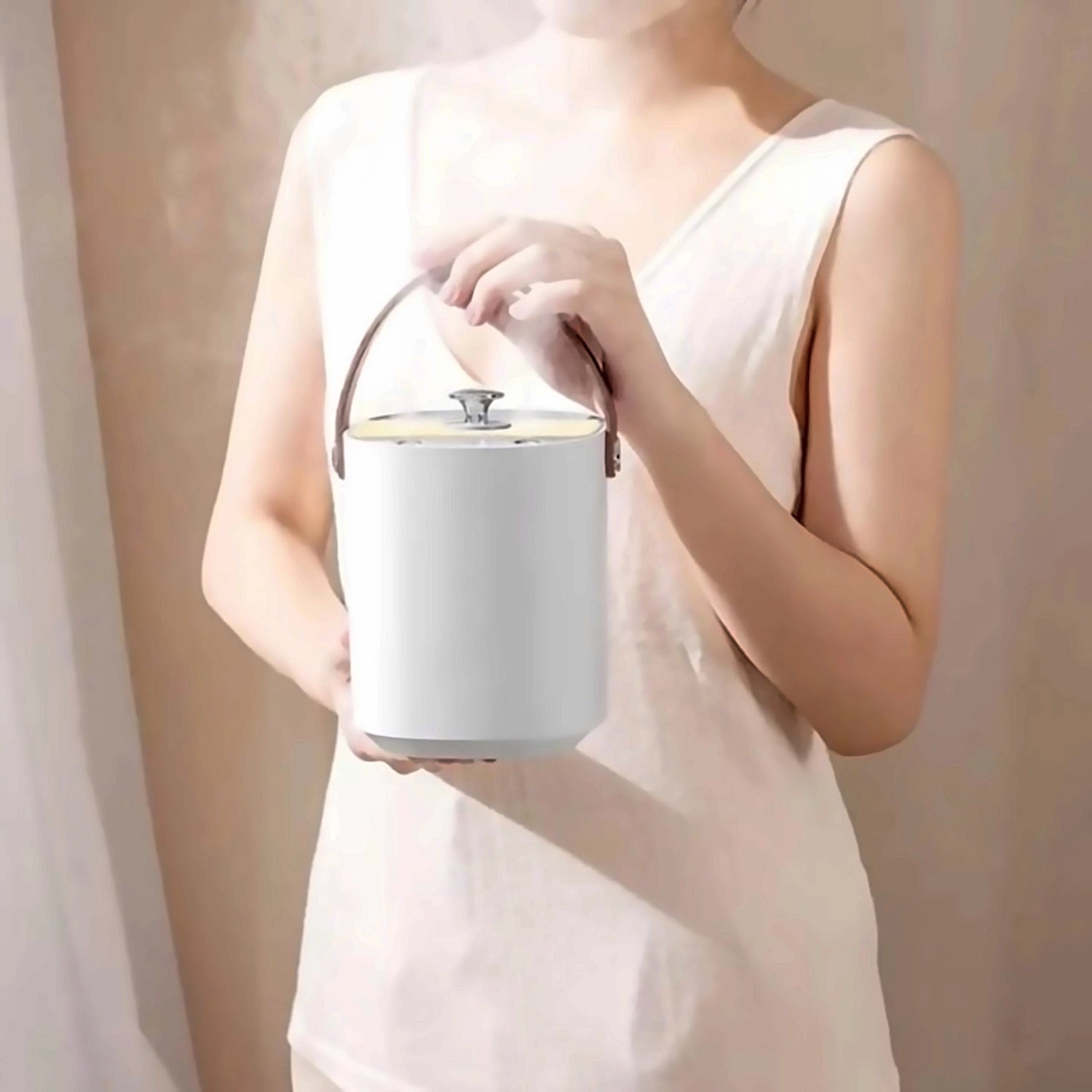 modern humidifier white person holding